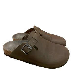 Vegetarian Shoes Moab Brown Cork Slip-On Clogs US 6.5
